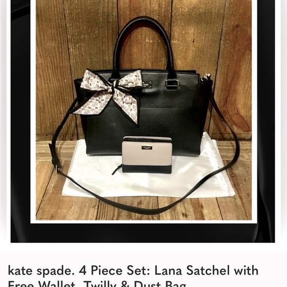 Kate Spade Black and White Satchel Set -